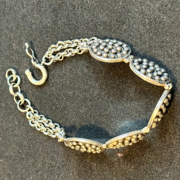 Beautiful Peruvian 950 Oxidized Sterling Silver Bracelet - Picture 3 of 11